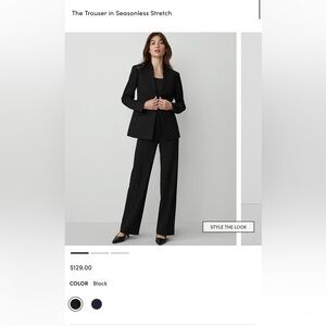 NWT Ann Taylor Black The Trouser in Seasonless Stretch - Size 12